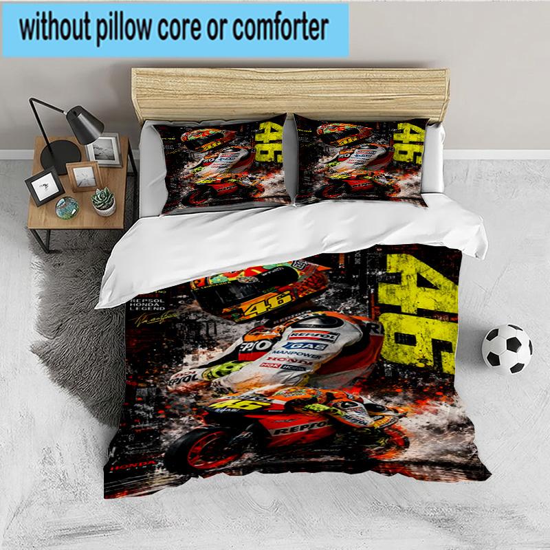 Valentino Riding Through The Storm 3PCS Bedding set,Ideal for 1pc Duvet Cover And 2pcs Pillowcases Perfect for Fan gift,Ideal for Bedroom, Dormitory