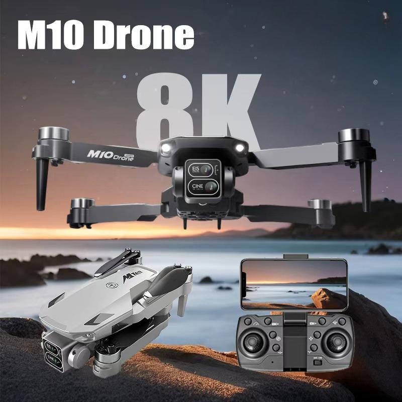 Новый M10 RC Дрон 8K Профессиональный HD Двойная Камера с Экраном FPV Бесколлекторный Двигатель 5G WIFI 4-осевой Квадрокоптер Игрушки БПЛА