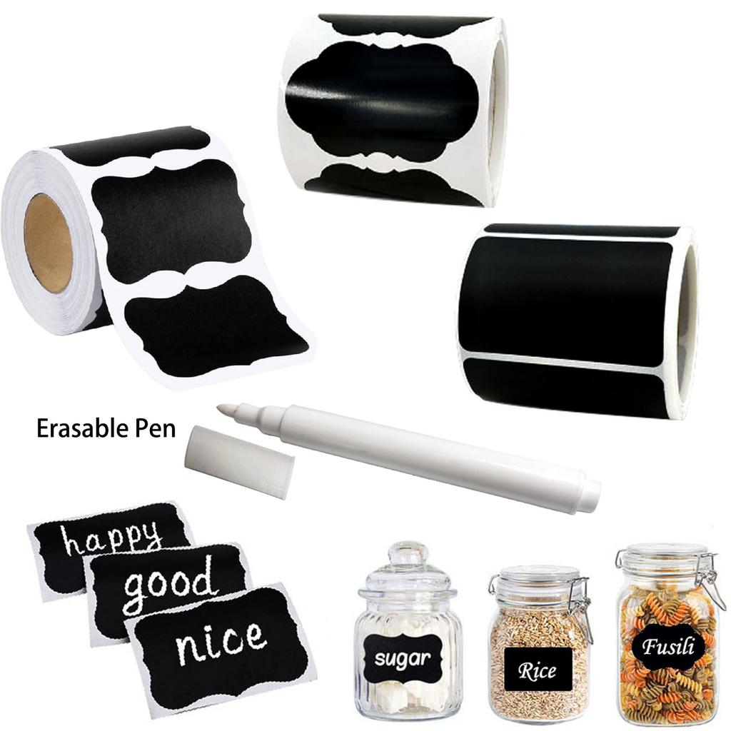 120Pcs/Roll  Roll Up Removable Blackboard Stickers, Easy To Cut Without Leaving Marks, Home Label, Kitchen Classification Label, Supplies