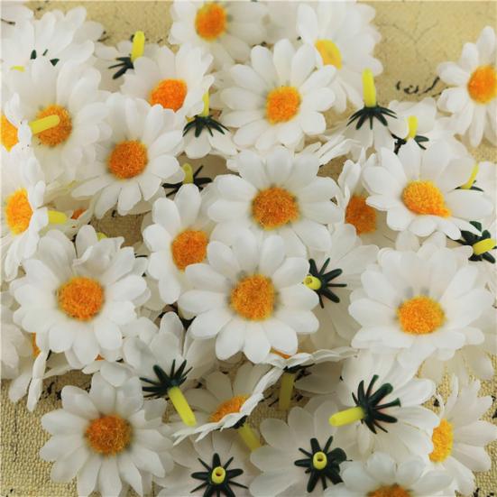 100 шт. искусственный цветок поддельные шелковые головки подсолнуха свадебный цветочный декор «сделай сам»