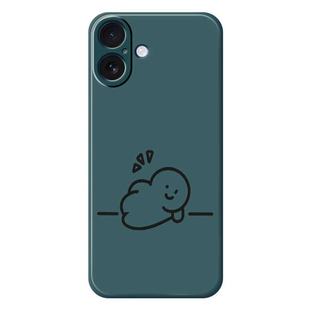 For iPhone 17 Case Stick Figure Pattern Printing Straight Edge TPU Phone Back Cover