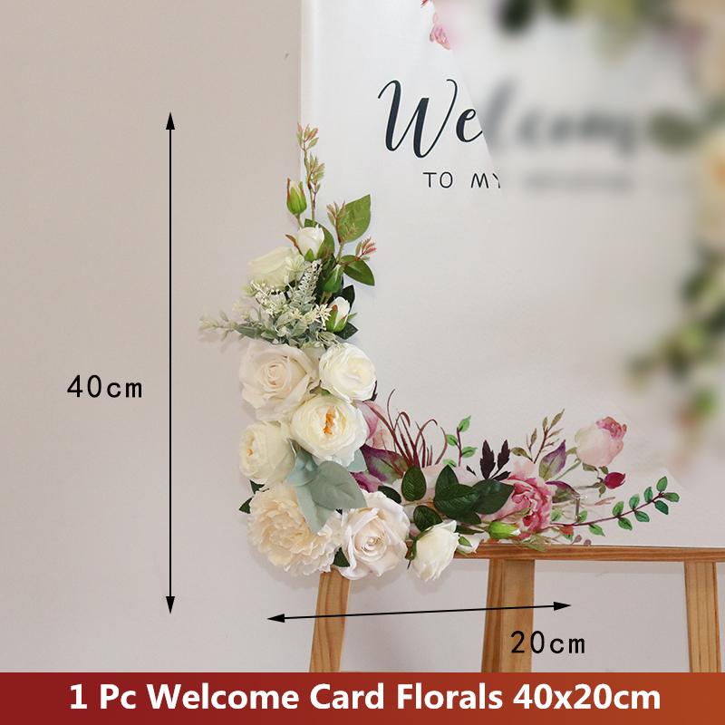Креативный знак, угловой цветочный декор, свадебный цветочный реквизит, приветственная открытка, цветочная гирлянда, букет цветов