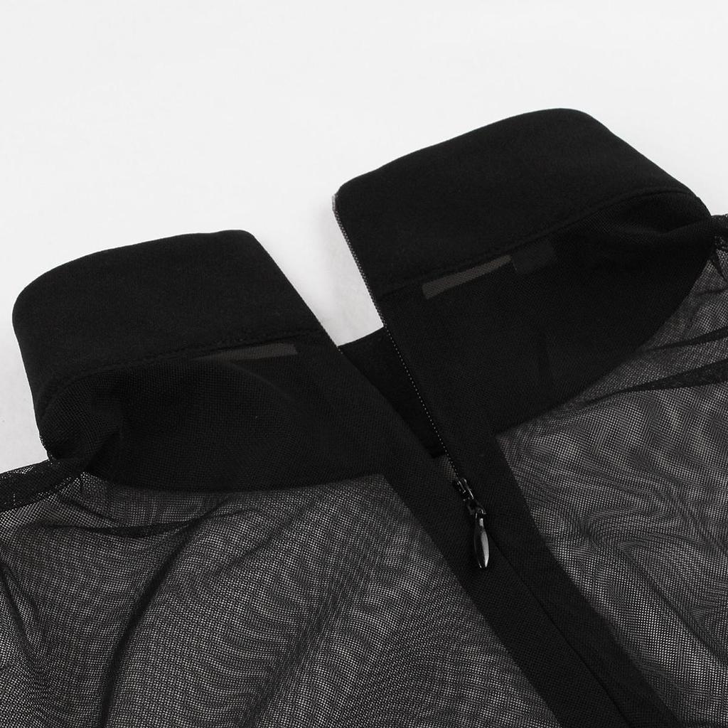 Платье на Хэллоуин для женщин, косплей, сетчатые платья с плечами и рукавами-трубой, готические ретро-платья в стиле «качели»