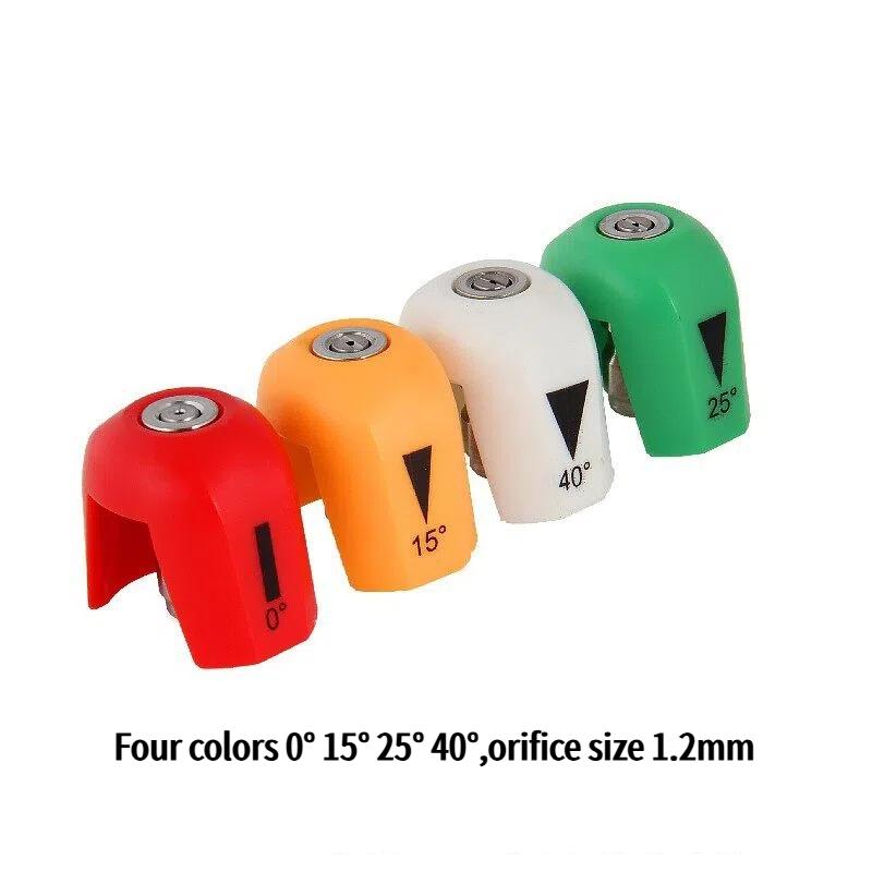 High Pressure Washer Spray Flat Fan Nozzle Tip 1/4" Quick Connect Plug 0 15 25 40 Degree Jet Sprayer Nozzle Car Washer Water Gun