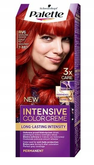 Palette Intensive Color Creme Permanent Hair Dye, No. 7-887 Scarlet