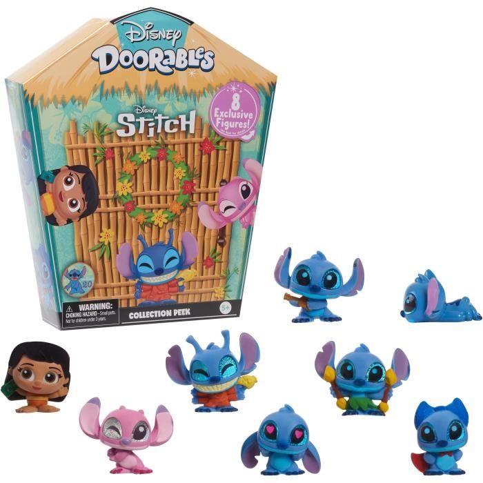 Doorables Stitch Coffret collector, Doorables Disney, 8 figurines exclusives dont 1 rare a collectionner de 3,8 cm, Des 5 ans