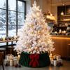 With Bowknot Christmas Tree Skirt Folding Xmas Tree Surround Cover  Party