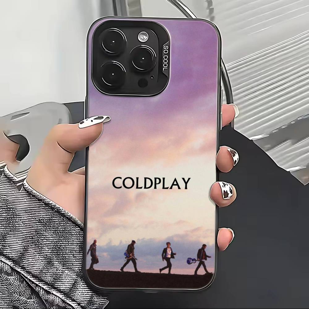 Band C-Coldplay cool Phone Case For iPhone 17,16,15,14,13,12,11 Plus,Pro Max,XS,Colored Silver Plated Inside Cover