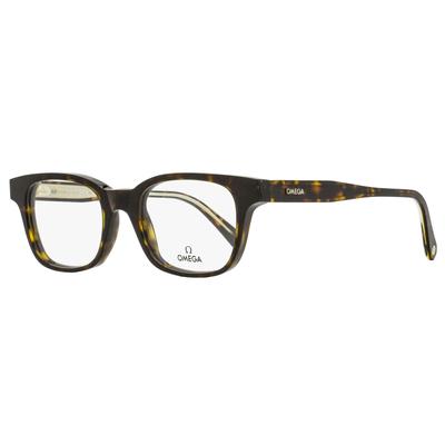 Мужские прямоугольные очки Omega Om5004h 052 Dark Havana crystal 52mm 052