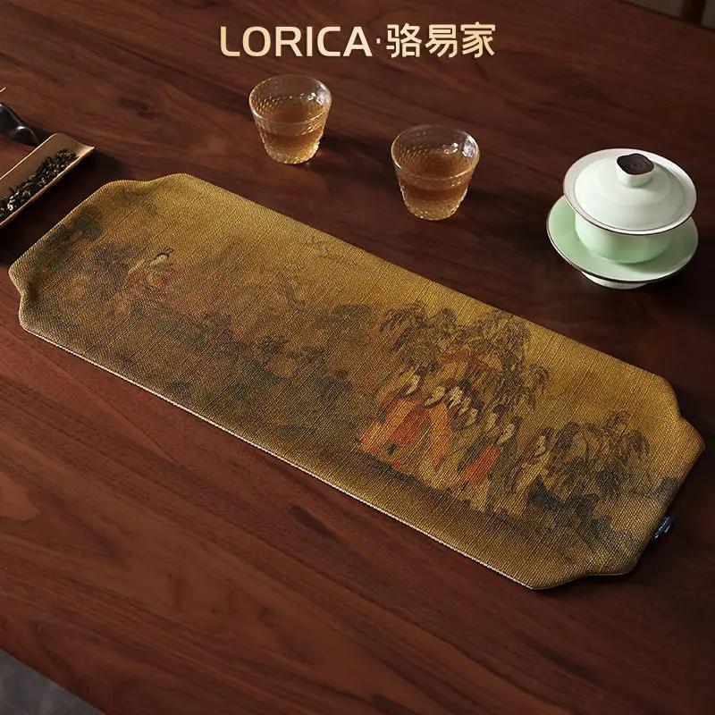 Дзен-подставки для чашек Чайная церемония Креативный водонепроницаемый теплоизоляционный сухой чайный столик Коврик для заваривания чая в китайском стиле Украшение домашнего стола