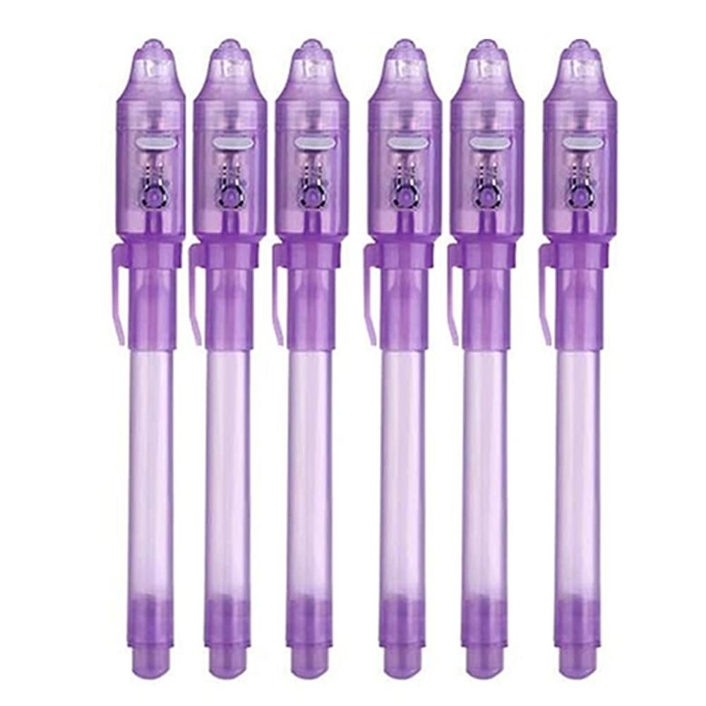 6 шт. ручка-шпион с невидимыми чернилами и УФ-светом, волшебный маркер для секретного сообщения, сундук с сокровищами, призы, детские сувениры на вечеринку, игрушки, подарок