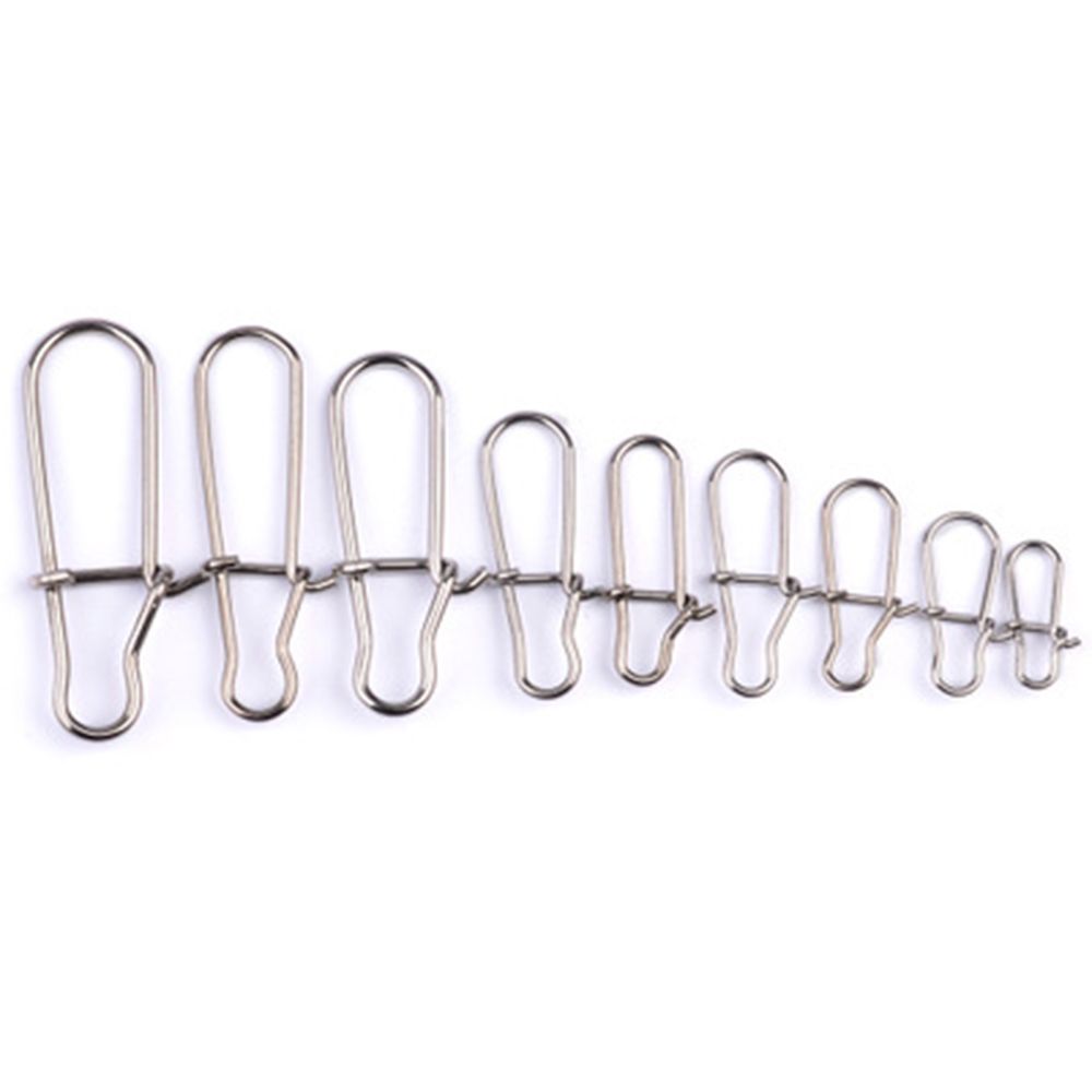100PCS Hot Line tackle Durable 12mm-33.5mm Fast lock Fishing Hanging Snap Barrel Swivel Connector