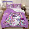 Unicorn Art Portrait bedding, duvet cover, pillowcase, home decoration, birthday gift (1 * duvet cover+2 * pillowcase, coreless)