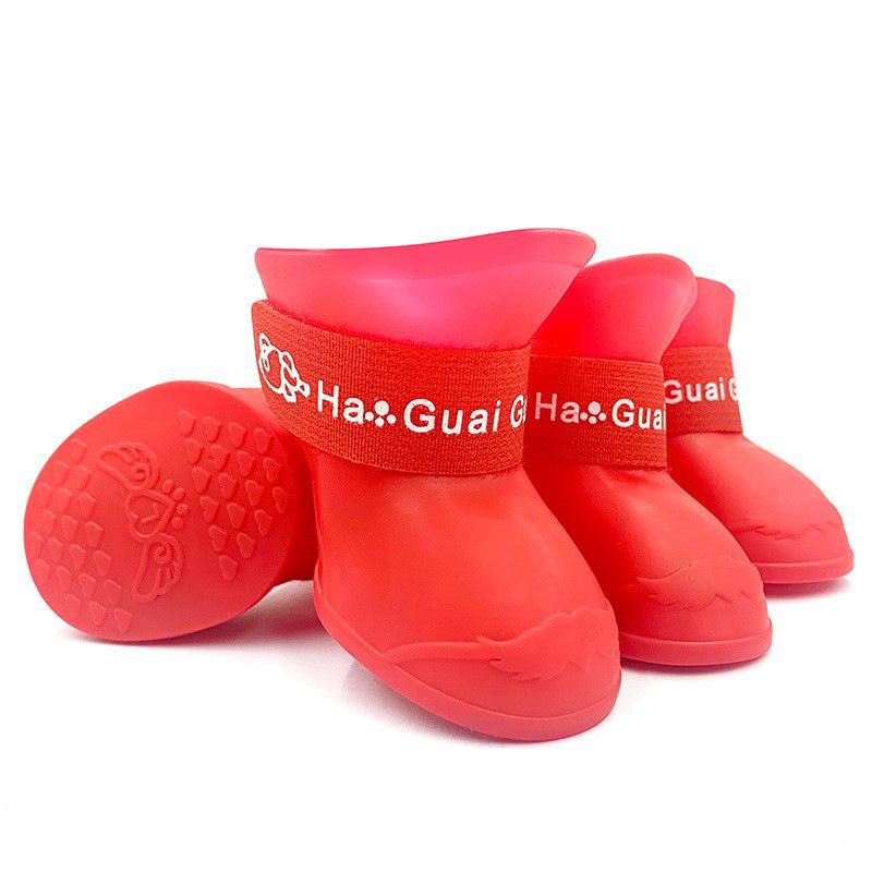 Pet Rain Boots Waterproof Non-Slip Dog Shoes Soft Sole Foot Cover Teddy Walking Shoes Silicone Cat Shoes Supplier ODM Custom