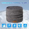 Women Men Winter Neck Gaiter Solid Color Circle Loop Scarf Solid Color Thick Fleece Lining Knitting Scarf