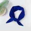 Soft Wrap Solid-color Bandana Hair Band Pleated Silk Scarf Fashion Chiffon Hair Scarf  Girls
