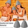Anti Heat Sauna Hat Thicken Wool Felt Shower Cap Hair Turban Quickly Towel Drying Hats Sauna Bathroom Accessories