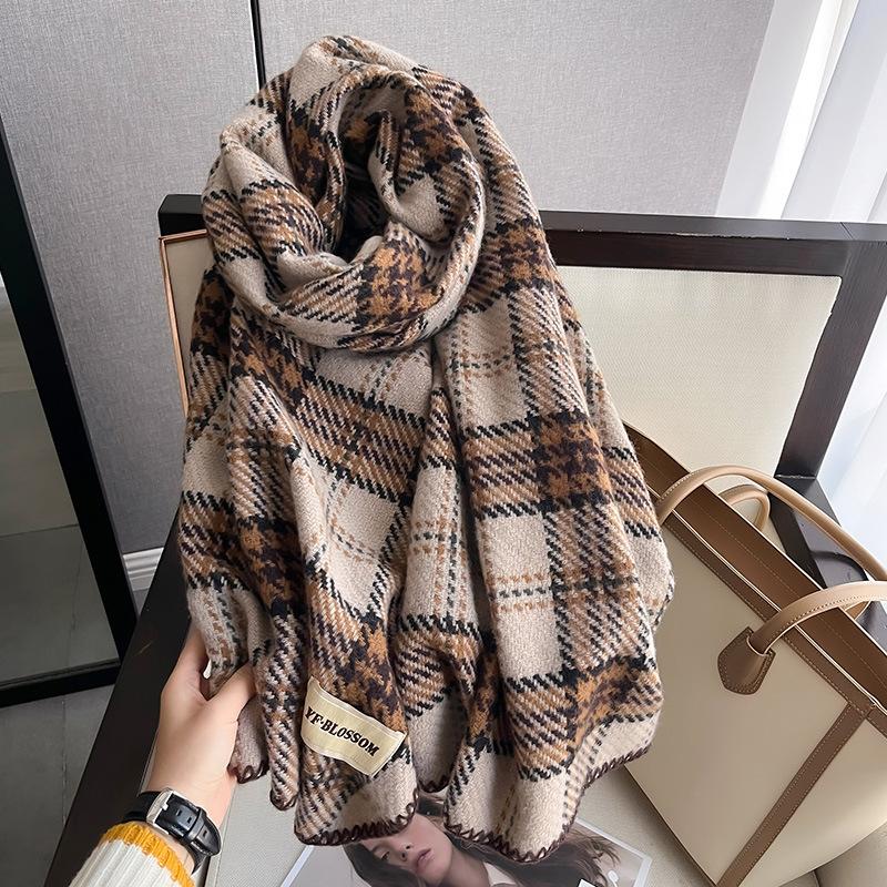 High Quality Plaid Scarf for Woman,warm Scarves Winter Scarf for Women
