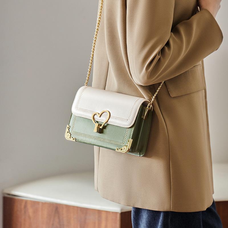 Mrs. Qiao's Popular Bag 2025 New High-end Qixi Festival Gift Crossbody Bag Women's Genuine Leather Chain Small Square Bag