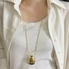 2024 Autumn/Winter New Metal Small Vase Pendant Long Necklace