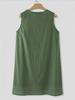 2024 Summer Women's Cotton Linen Sleeveless Vest - Solid Color Casual Shirt Top