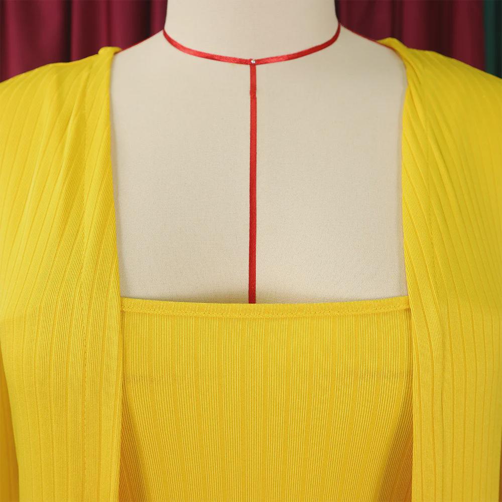 D3232 Женский комплект из двух предметов: однотонная юбка на подтяжках, осень/зима 2023