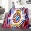 Espanyol Stadium Flannel Blanket, Soft Polyester, Modern Design, All-Season for Camping, Travel, Gifts for holidays or birthdays