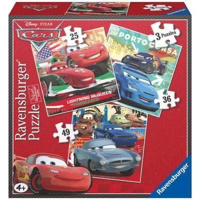 Пазл 3 в 1 - Тачки - 25 деталей - Ravensburger