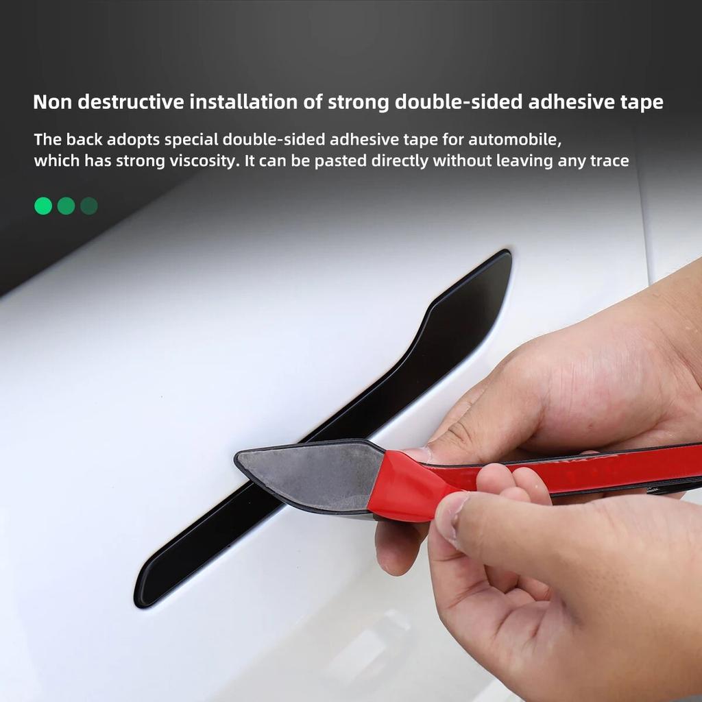 For Tesla ModelY Model 3 2023 Car Antifreeze Door Handle Sticker Refit Accessories Trim Decoration Door Handle Protector Cover