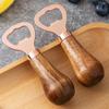 2/4Pcs Beer Bottle Opener Creative Wooden Handle Opener Portable Stainless Steel Cocktail Drink Cap Opener Bartender Corkscrew