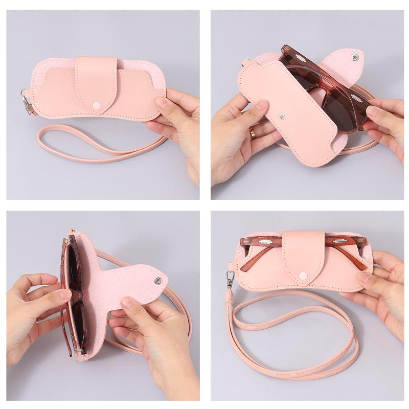 1 шт. Водонепроницаемая сумка для солнцезащитных очков, портативный подвесной чехол для хранения очков, модный чехол из ПУ кожи для женщин и мужчин