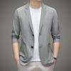 Блейзер простой деловой топ модный весенне-летний новый стиль мужской повседневный однобортный костюм мужская одежда