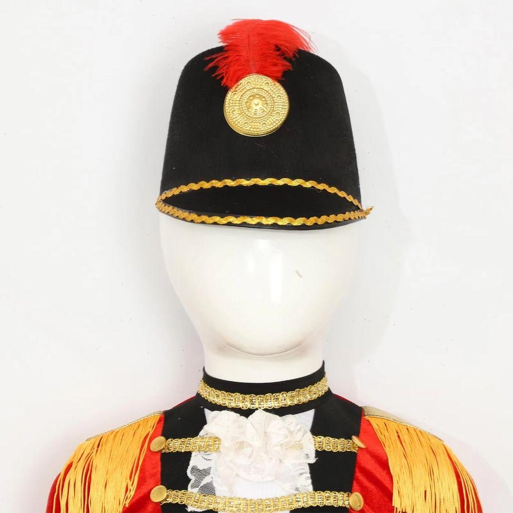 Dress Up Marching Band Hat Vintage Knight Drum Major Hat Stylish Hat Uniform Hat Halloween