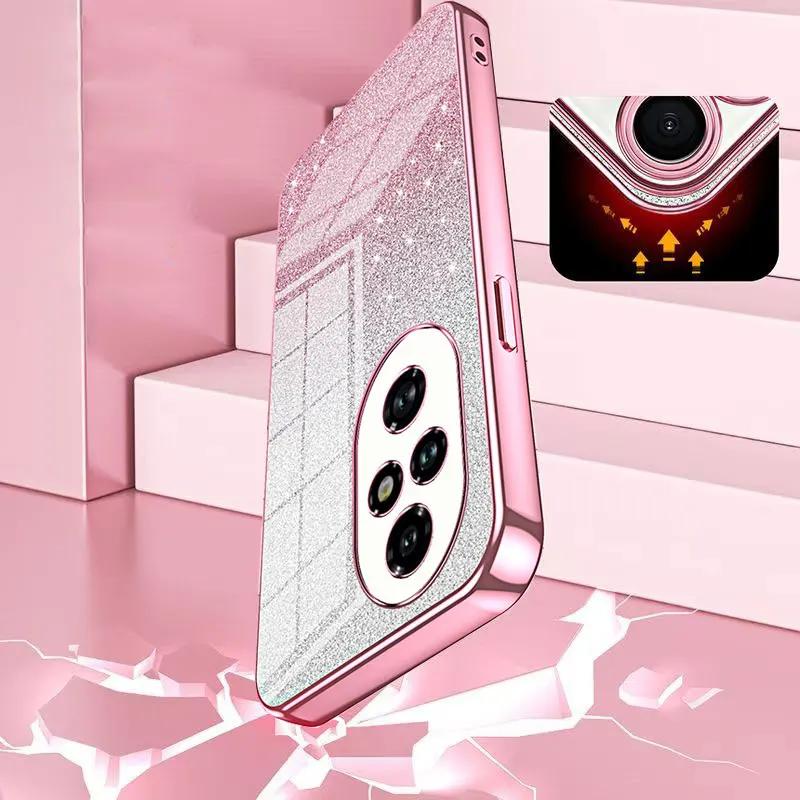 Модный чехол с блестками и гальваническим покрытием для Huawei Honor 200 Lite X8 X6 X6s X8a, противоударный блестящий чехол Honor200pro