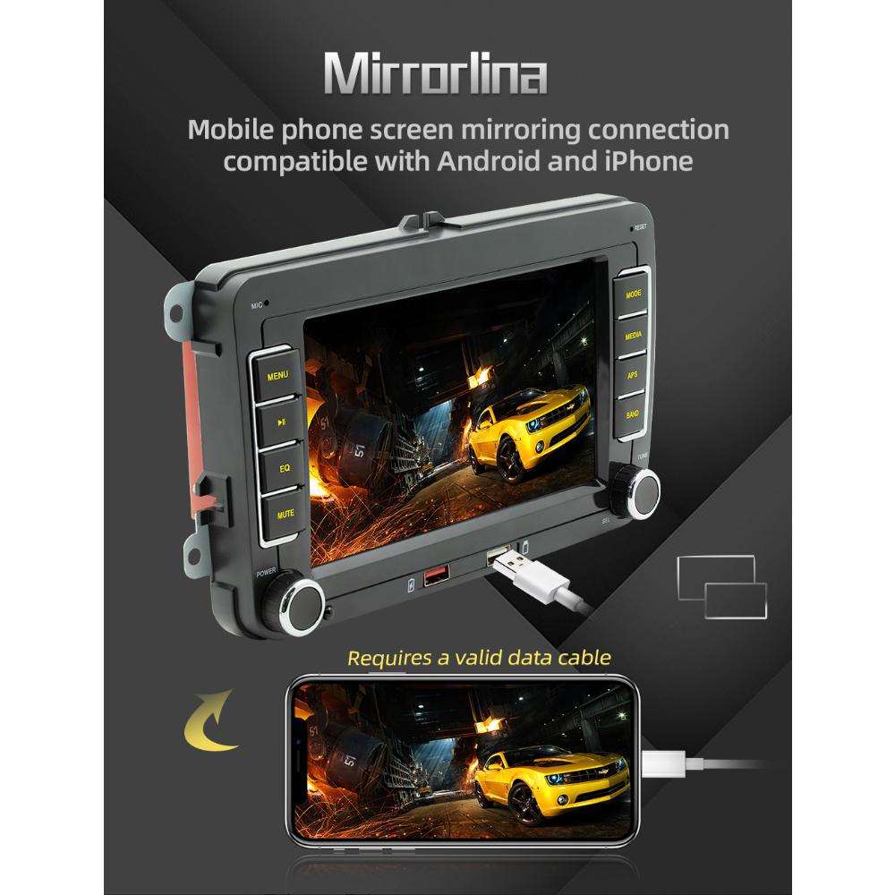 Автомагнитола 2 DIN, 7 дюймов, для VW/Volkswagen Skoda Octavia golf 5 6 touran passat B6 polo Jetta Coche Seat, Android Auto, Carplay, Мультимедийный плеер