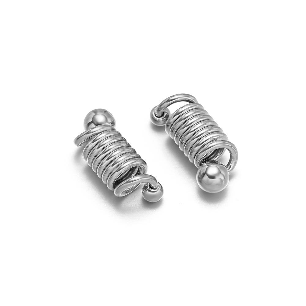 5pcs Gold Stainless Steel Chic Coil Thread Spring Charms Connectors for DIY Necklace Jewelry Making Bracelets Supplies Bulk