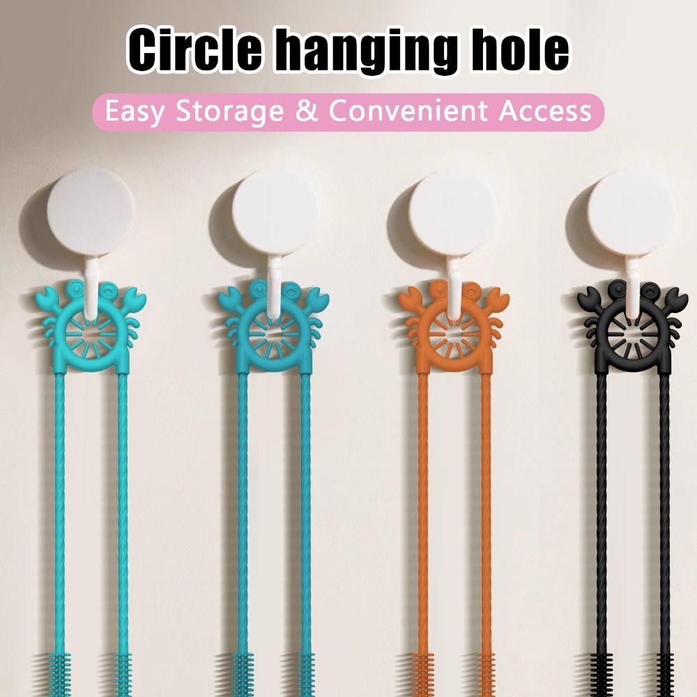Long Handle Straw Cleaning Kit Silicone Bottle Brush Professional Straw Cleaner Brush Tumblers