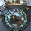 Marine Life Glass Round Area Rug Under Office Chairs Bedroom Living Room Home Decor
