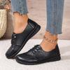 Ladies Shoes 2024 Hot Sale Lace-up Women's Flats Fashion Embroidery Casual Flat Shoes New Round Toe Flat Shoes Zapatos De Mujer