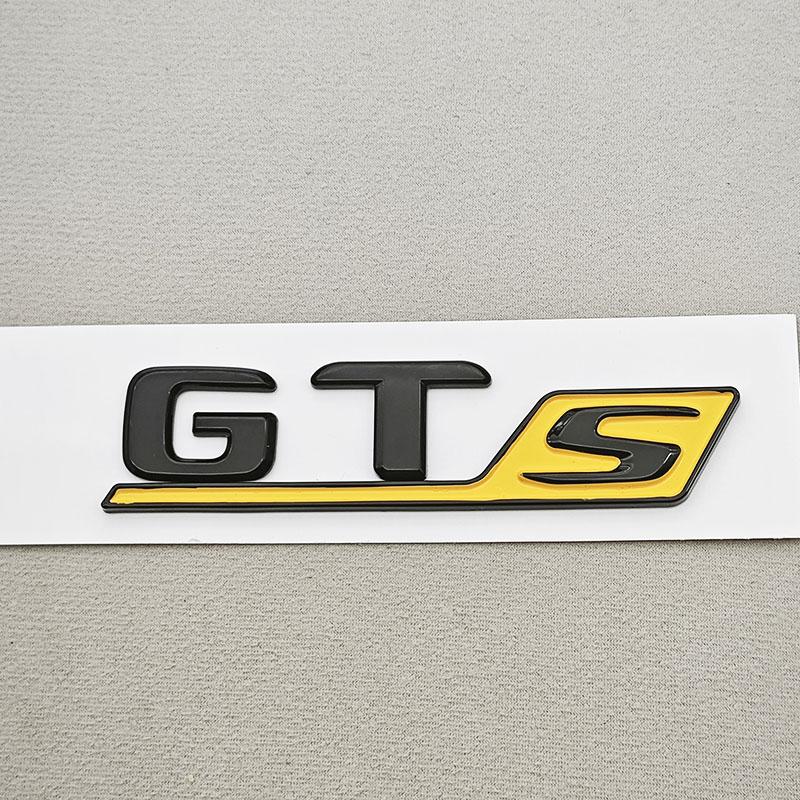 NEW 3D ABS Black Red Yellow Car Tail Marking Logo GTS Letters Rear Trunk Badge Emblem For Mercedes Benz GT Class GTS Accessory AO1