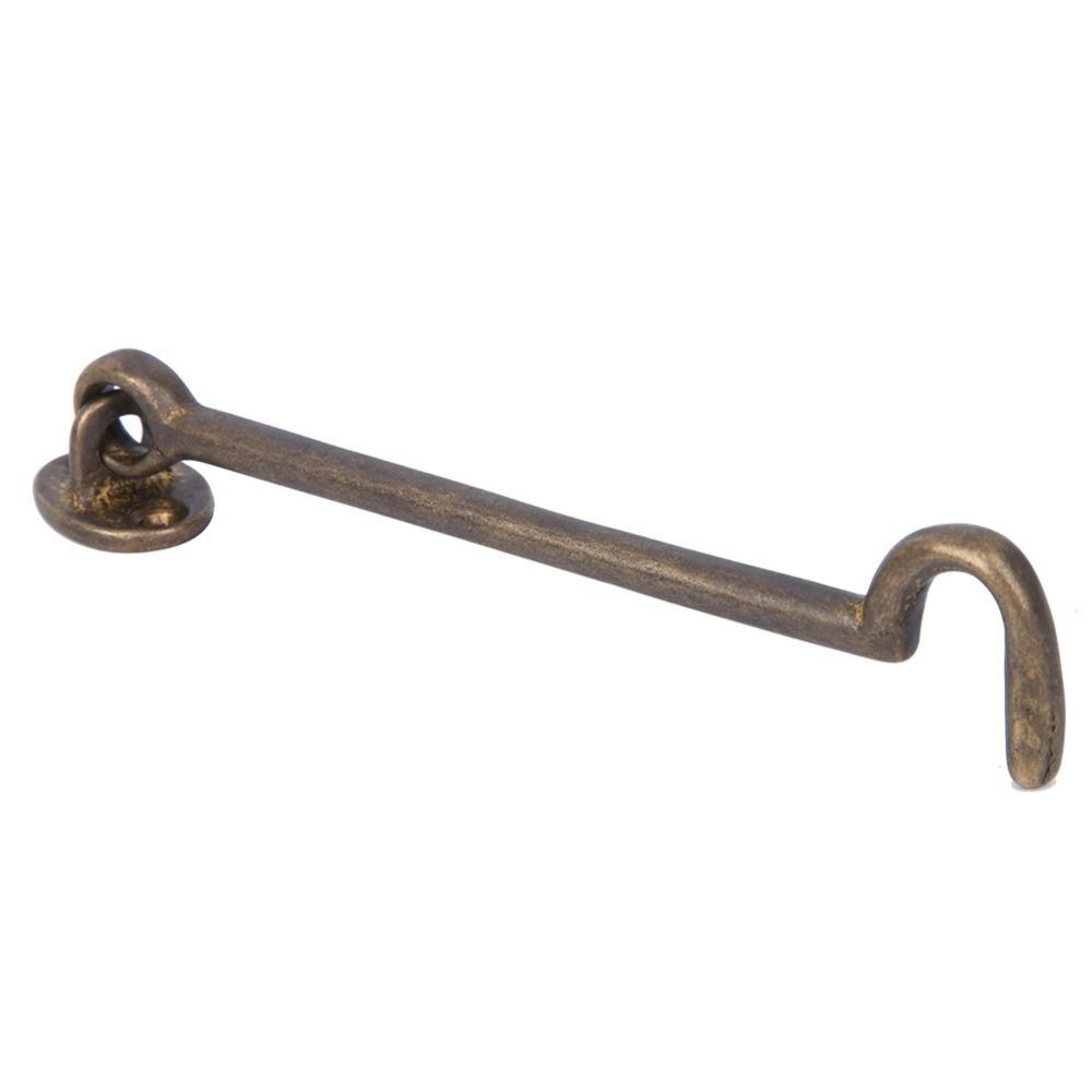 2pcs Brass Hook and Eye Latch 6.9 Inch Barn Door Latch Wind Brace Window Latches  Window