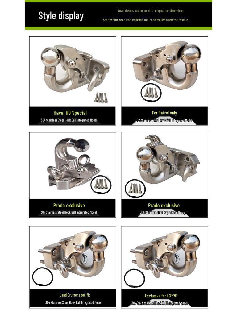 Совместимые задние буксировочные крюки для Lexus LX570, Toyota Land Cruiser LC200 и Land Cruiser 4600