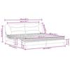 VidaXL Lit avec matelas blanc et noir 200x200 cm similicuir 3208751