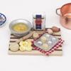 Миниатюрный набор для выпечки, кухонная еда, кукольный домик 1:12 Масштабных аксессуаров Мини-еда Яйца Молоко Хлеб Модель Ролевая игра Сцена