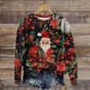 2025 Женская осенняя футболка-пуловер с длинным рукавом y2k Top Graphic Футболки Christmas Seris Festivals O Neck Casual Sport shirt