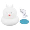 Kids Night Light Colorful Lighting Silicone Rechargeable Cute Deer Lamp Room Decor for Bedside