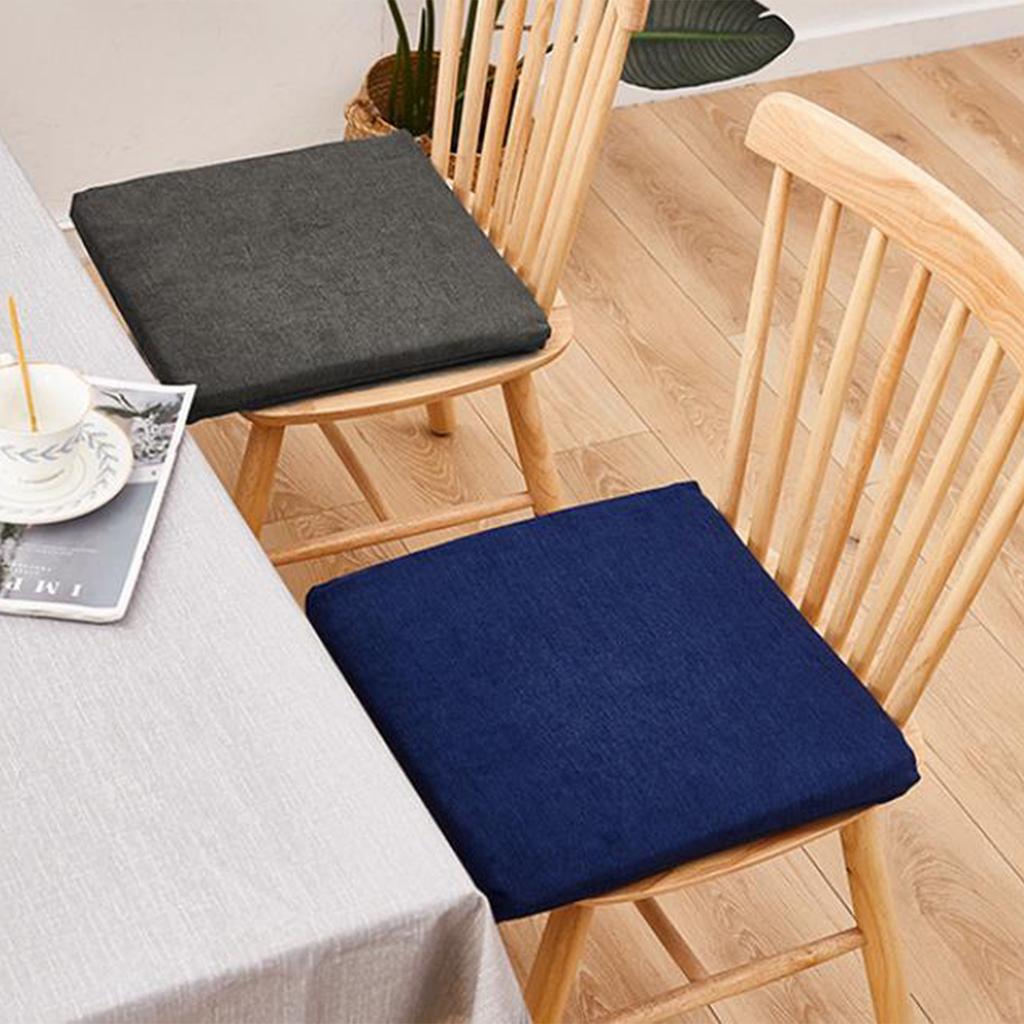Квадратная подушка на стул Хлопково-льняная подушка для сиденья для обеденной комнаты, дома, офиса, для использования в помещении и на улице, для сада, дивана, автомобиля, подушка для ягодиц