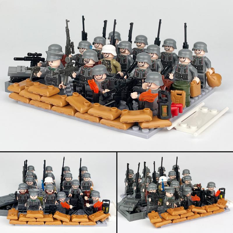 Военная серия Второй мировой войны Battlefield Medical Corps Soldier Building Block Toys