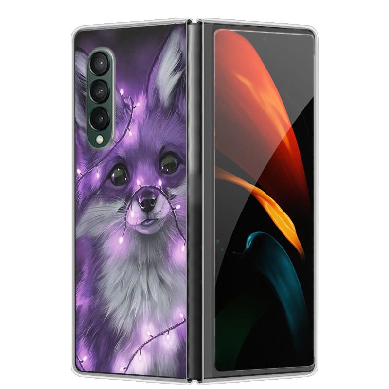 Чехол для Samsung Z Fold 5 Милый Модный Жесткий Прозрачный Чехол для Телефона для Samsung Galaxy Z Fold5 5G ZFold 4 6 5G Защитный Чехол ZFold6