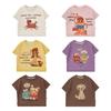 Youyou Girls' Cartoon Print Short Sleeve T-Shirt